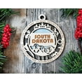 thumbnail image 3 of The Cabin Woodworker - Baltic Birch Wood - South Dakota State Ornament - Holo Cut Backing, 3 of 5