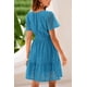 thumbnail image 2 of Vestido PRETTYGARDEN 2025 de verano con cuello en V y volantes de encaje en L - Azul, 2 of 8