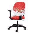 thumbnail image 4 of FUIALDOLG Christmas Computer Office Chair Covers, Pack of 2 Stretchable Durable Protectors for Women, Anti-Dust Slipcovers for High Back Armchair, 4 of 8