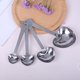 thumbnail image 2 of Juego de 4 cucharas medidoras plegables de acero inoxidable con forma de corazón, herramienta de cocina para especias líquidas y en polvo., 2 of 7