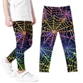 thumbnail image 5 of IFNWSV Leggings for Girls Halloween Print Pull On Stretchy Opaque Tights Casual Everyday Bottom Multicolor 7-8 Years, 5 of 6