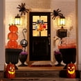thumbnail image 5 of Farmhouse Halloween Decor - Rustic Scarecrow Bat Wreath for Porch & Party Decorating 2025, 5 of 6