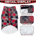 thumbnail image 5 of Abrigo de invierno para perros a cuadros de estilo británico, abrigo para perros resistente al viento y al frío, chaqueta para perros, chaleco para perros pequeños, medianos y grandes con bolsillo, 5 of 5