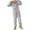 Gray, variant on Men's Fuzzy Hooded Onesie Pajamas Warm Plush Fleece Zip Up Jumpsuit Long Sleeve Plus Size One Piece Pajamas with Pocket