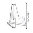 thumbnail image 2 of Card Display Stand Clear Plastic Mini Card Stand for Sports Graded Trading Baseball Football Card White 2.1 In, 2 of 5