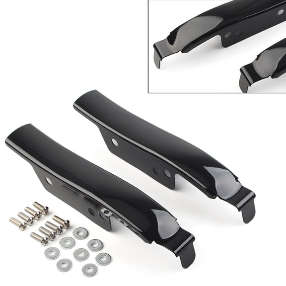 NS 1 Pair Mudguard-Saddlebag Filler Panels for Touring Electra Glide FLHT 93-08, Black