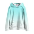 thumbnail image 5 of BOBOGOJP Cute Hoodies for Teen Girls Trendy Preppy Hooded Sweatshirts Oversized Long Sleeve Shirts Gradient Clothes for Girls Light Blue for Size 13-14 Years, 5 of 6