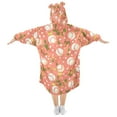 thumbnail image 2 of joogoo Blanket Hoodie for Baseball Leaves Oversize Sweatshirt 3-14 YR L, 2 of 7