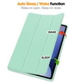 thumbnail image 2 of ELEHOLD Tri-Fold Folio Case for Samsung Galaxy Tab S10+ ,with Auto Wake/Sleep Kickstand Function Pen Holder Shockproof Protective Leather Cover, Mint, 2 of 10