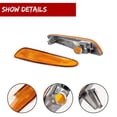 thumbnail image 3 of GTINTHEBOX Amber Lens Front Bumper Side Marker Lights For 2003-2006 Mercedes W211 E-Class, 3 of 8