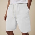 thumbnail image 2 of Ymyiu Mens Lounge Shorts Men's Shorts Casual Elastic Waist Drawstring Lightweight Summer Beach Size XL(White, XL), 2 of 9