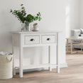 thumbnail image 1 of vidaXL Console Table BODO White 90x34.5x73 cm Solid Wood Pine, 1 of 5