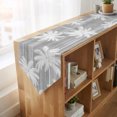 thumbnail image 4 of Summer Palm Trees Table Runner Linen Burlap Table Runner 90 Inches Long Tropical Grey Shabby Abstract Art Beach Dresser Scarves for Kitchen Island Coffee Dining Room Party Holiday Decor 13"x90", 4 of 8