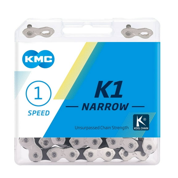 KMC Unisex's K1 Narrow Chain, Silver, 100 Link