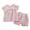 Pink, variant on Girls Summer Suits Clothes Baby Short Sleeves Cotton Floral Shirt Top Shorts Outfits Children Dress  Pants Sets 2pcs 0-6t