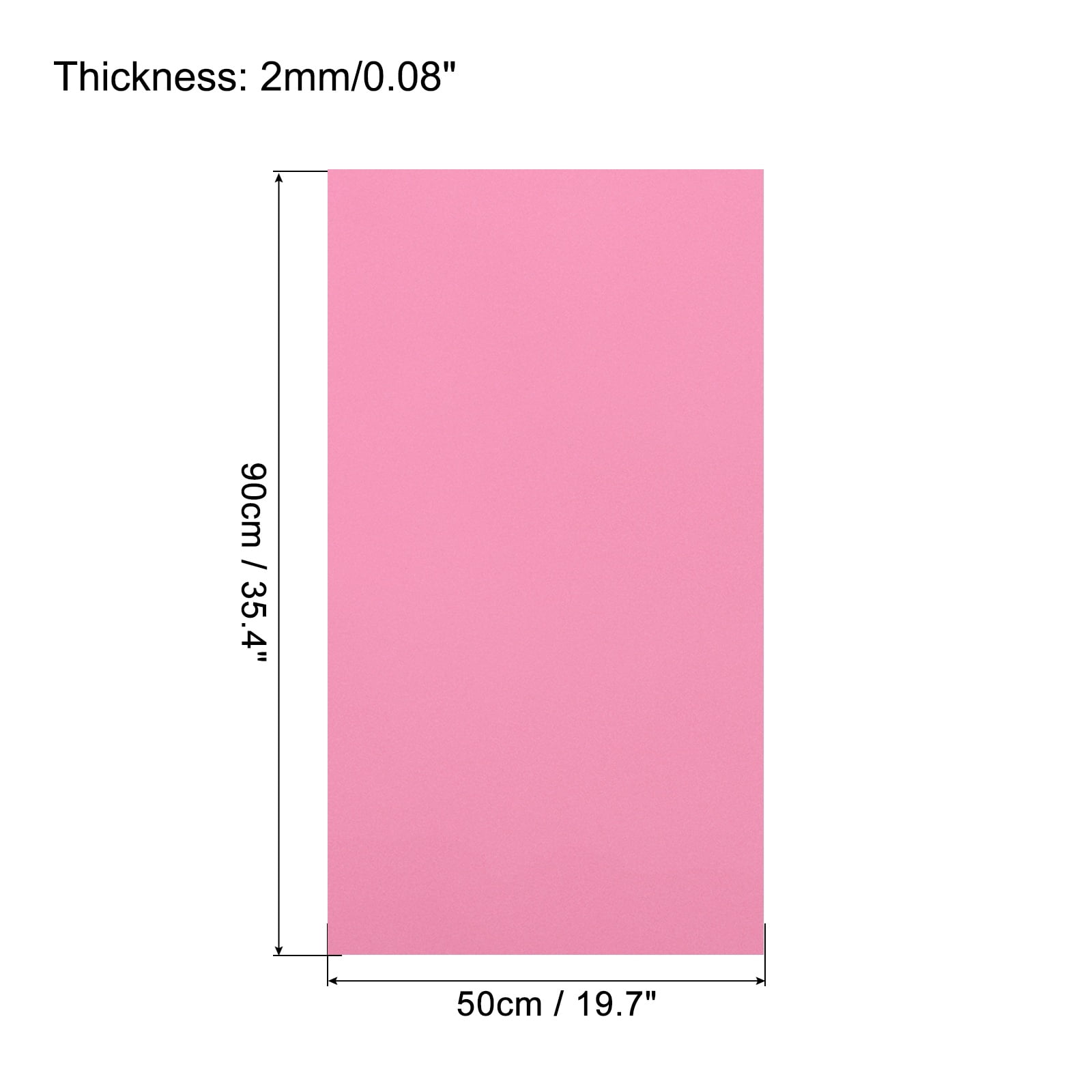 Uxcell EVA Foam Sheets Pink 35.4 Inch x 19.7 Inch 2mm Thick Crafts Foam Sheets for Costumes, Arts and Crafts Projects Pack of 5