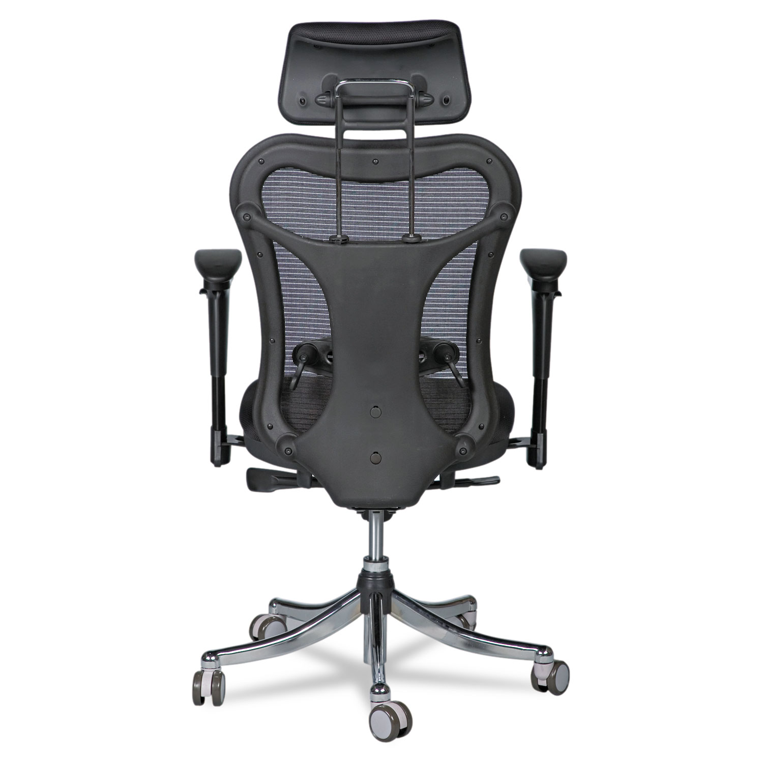 BALT Ergo Ex Executive Office Chair, Mesh Back/Upholstered Seat, Black/Chrome - image 2 of 5
