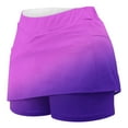 thumbnail image 3 of Hvot&aat Women's Printing Athletic Shorts Lightweight High Waist Golf Tennis Pickleball Workout Skorts, 3 of 5