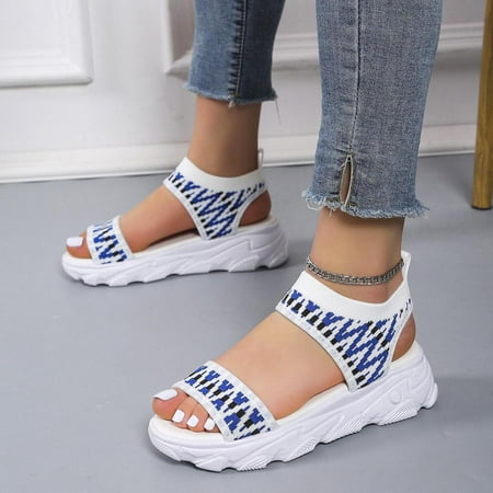 

Homedles Sandals Women- Comfortable Beach Closed Toe Gift for Women Flat Casual Platform Sandals White 42