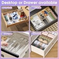 thumbnail image 2 of SSAWcasa 25 Pcs Extendable Clear Drawer Organizer, Adjustable Vanity Storage Box, 3-Size Desk Drawer Organizer, Non-Slip Storage Bins for Cosmetics, Jewelries, Stationeries, Tools, Cutleries, 2 of 7