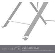 Grand Patio Metal 3-Piece Folding Bistro Table and Chairs Set, Outdoor Patio Dining Furniture for Small Spaces, Balcony, White