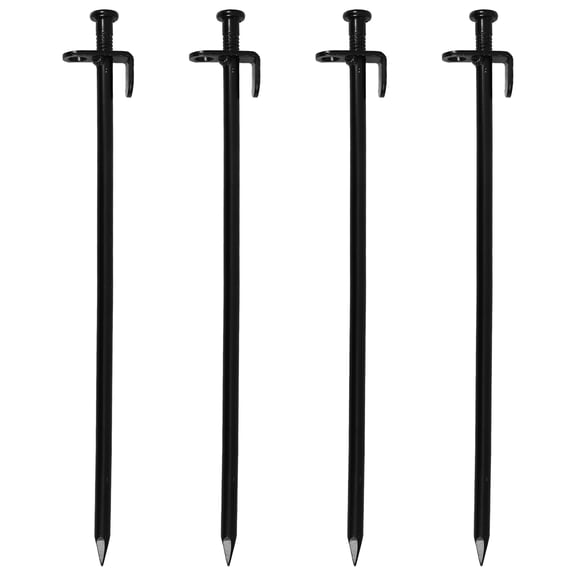 GOOHOCHY Metal Stakes For Ground Iron For Landscaping 4Pcs 11.8X1.4X0.6In