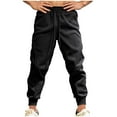 thumbnail image 2 of zejinsd Jogger Sweatpants for Men Casual Fashion Solid Color Leisure Relaxed Fit Cargo Pants Elastic Waist Drawstring Joggers Pants, 2 of 7
