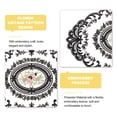 thumbnail image 3 of Paquete de 4 manteles individuales de encaje retro ovalados de 12x16 pulgadas, doilies de ganchillo franceses en negro, 3 of 7
