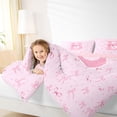 thumbnail image 3 of Erosebridal Dreamy Bow Knot Full Size Comforter Sets 3 Pieces For Girls Teens,Kids Children Pink B Letter Monogrammed Bedding Sets,Pink Reversible, 3 of 6