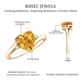 thumbnail image 5 of Rosec Jewels Real Citrine Heart Shaped Engagement Ring - 2 Ct - Citrine Diamond Ring for Women - AAA Grade - with Jewelry Box, 10K Yellow Gold, US 11.00, 5 of 8