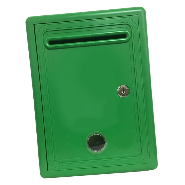 tamizeot Suggestion Drop Box Waterproof with Slot Box Complaint Lock and Donation Box Gray Green