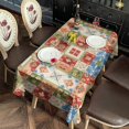 thumbnail image 2 of Pioneer Flower Floral Print Pattern Rectangle Tablecloth 60"x120", Waterproof Polyester Table Cloth, Wipeable Spillproof for Dining Camping Indoor Outdoor, 2 of 6