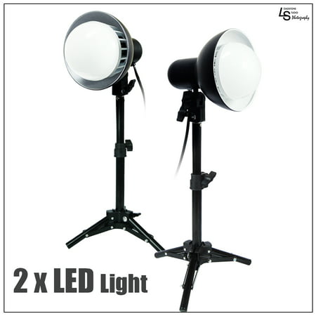 Loadstone Studio 2 x 18W LED Photography Table Top Photo Studio Lighting Kit , (Best Tabletop Lighting Kit)