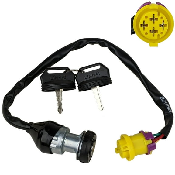 RedCap Waterproof Ignition Key Switch Oem for Linhai Goon Muddy Bighorn Atvs