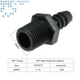 thumbnail image 4 of Uxcell 5/16" Barb OD 3/8NPT Male Thread Plastic Hose Fitting Hex Adapter Black 2 Count, 4 of 5