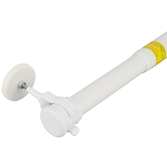 MUTUACTOR 1PCS Magnetic Curtains Rods,Heavy-Duty White Magnetic Door Curtain Rods for Metal Doors 13” to 26”,No Drilling Anti-slip Window Curtain Rods Adjustable Y-Clamp Magnetic Holders for Curtains