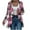 Hot Pink, variant on Heated Zip up Hoodie Women Women's Flannel Plaid Open Front Cardigan Collar Asymmetrical Coat Jacket Outerwear Womens Cardigans Dressy Casual S-19 Green XL