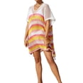 thumbnail image 3 of Taqqpue Women Swimsuit Crochet Swim Cover Up Summer V Neck Bathing SuitVacation Outfits Swimwear Mesh Knit Plus Size Beach Dress, 3 of 10