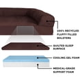 thumbnail image 3 of Furhaven Cama de gel refrescante para perros grandes con refuerzos extraíbles y funda lavable, para perros de hasta 125 libras - Sofá acolchado - Café, Jumbo Plus/XXL, 3 of 5