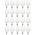 thumbnail image 1 of Adhesive Hook 20PCS White PlasticShaped Damage-Free Hanging Wall Hooks, 1 of 6