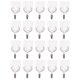 thumbnail image 1 of Gancho adhesivo Ficarrico, 20 ganchos de pared para colgar en forma de plástico blanco, sin daños, 1 of 6