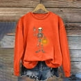 thumbnail image 5 of Meichang Women's Halloween Sweatshirts Oversized Skeleton Graphic Sweatshirt Crewneck Long Sleeve Pullover Tops Vintage Halloween Sweatshirt, 5 of 5