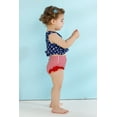 thumbnail image 3 of Younger Tree Toddler Baby Girls Summer Swimsuit Set Cute Striped Star 4th of July Swimwear Two-Piece Suit Beach Bikini for 5-6T, 3 of 8