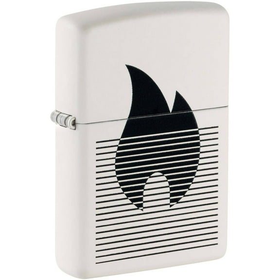 Zippo 46485 Flame Gradient Design Matte White Metal Pocket Lighter