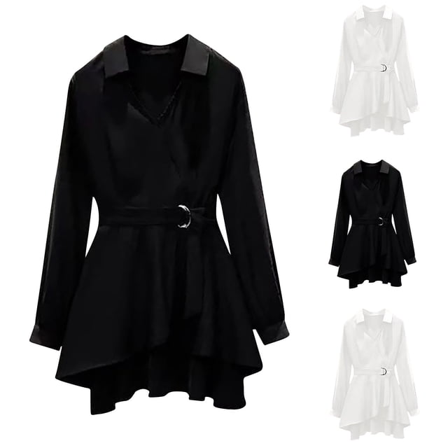 Sudadera con capucha para mujer,Camisa informal de manga larga con cuello en V para mujer, de poliéster de color liso, cómoda para uso diario en casa o en el trabajo, sopatenor