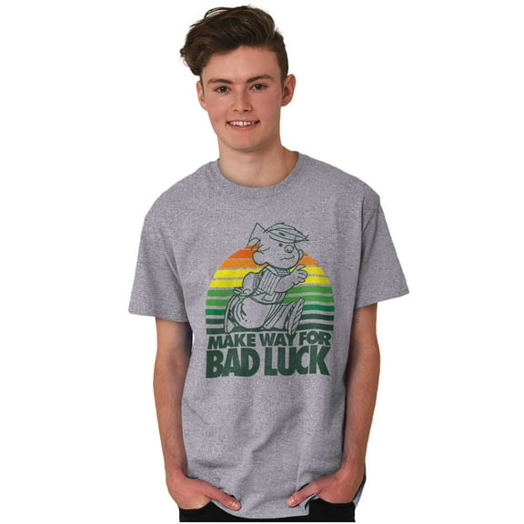 Vintage Cartoon Make Way For Bad Luck Men's Graphic T Shirt Tees Brisco Brands S