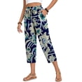 thumbnail image 3 of Fantaslook Womens Capri Pants Drawstring Casual Palazzo Trousers with Pockets Loose Floral Lounge Pants Pajama Bottoms, 3 of 9