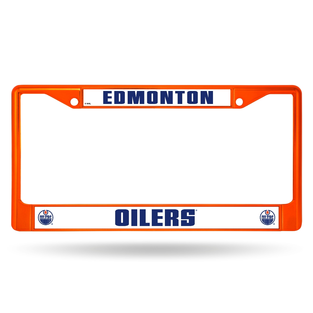 Rico edmonton oilers nhl licensed orange painted chrome metal license