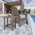 thumbnail image 4 of Aoodor Outdoor Adirondack Side Table, Classic Modern Design HDPE End Table for Patio, Garden, Lawn, 4 of 8