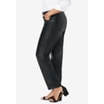 thumbnail image 3 of Jessica London Women's Plus Size Faux Leather Pant, 3 of 5